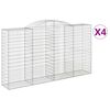vidaXL Gabioner b&aring;gformade 4 st 300x50x160/180 cm galvaniserat j&auml;rn
