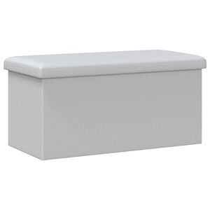 vidaXL F&ouml;rvaringsb&auml;nk vikbar vit PVC