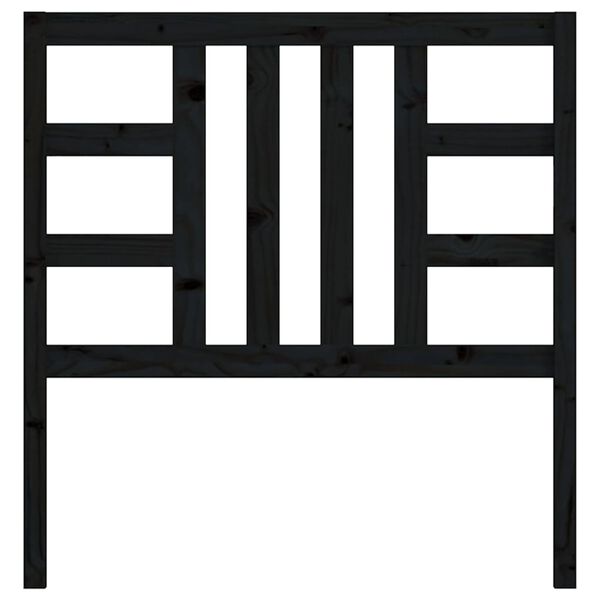 vidaXL S&auml;nggavel svart 81x4x100 cm massiv furu