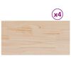 vidaXL Bordsskivor 4 st 90x45x2,5 cm rektangul&auml;r massiv furu