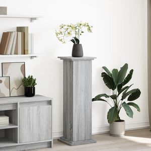 vidaXL Piedestal med f&ouml;rvaring gr&aring; sonoma 31x30x90 cm konstruerat tr&auml;