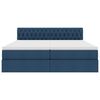 vidaXL F&ouml;rvaringss&auml;ng med madrass Bl&aring; 200 x 200 cm Konstl&auml;der