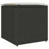 vidaXL Kuddbox med lagring Svart 50 x 50 x 50 cm konstrotting