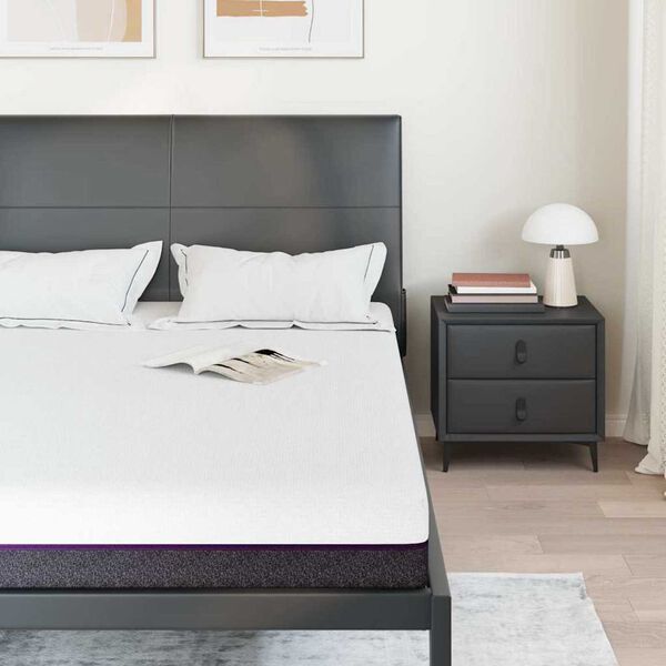 vidaXL Madrass Vitt och Grått 140 x 200 cm Minneskum