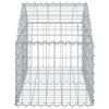 vidaXL Gabion bågformad 100x50x40/60 cm galvaniserat järn