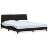 vidaXL Bed Frame without Mattress Black 180x200 cm Fabric