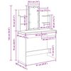 vidaXL Smyckebord med l&aring;da Svart Ek 96 x 39 x 142 cm Konstruerat tr&auml;