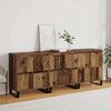 vidaXL Sideboard 3 pcs Gammalt tr&auml; 60 x 35 x 70 cm