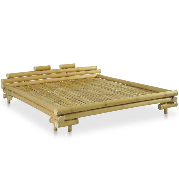 vidaXL S&auml;ngram utan madrass bambu 180x200 cm