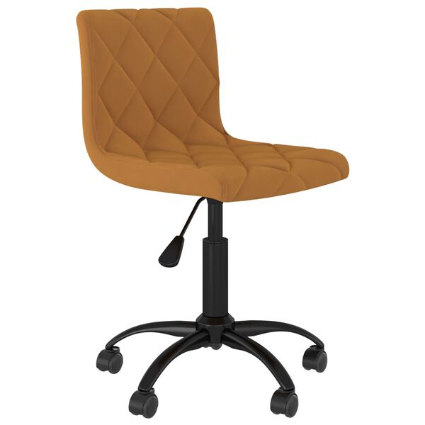 vidaXL Snurrbar matstol brun sammet