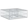 vidaXL Gabion upph&ouml;jd s&auml;ng 60 x 60 x 20 cm Galvaniserat St&aring;l Silver
