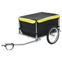vidaXL Cykelsläp svart och gul 65 kg