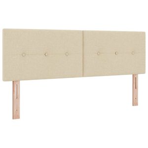 vidaXL Huvudgavel med huvudgavel Kr&auml;m 144 cm Konstl&auml;der