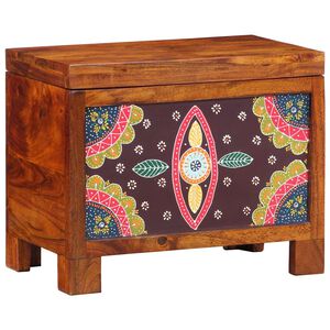 vidaXL F&ouml;rvaringsl&aring;da Flerf&auml;rgsdesign 50 x 30 x 40 cm massivt akacia