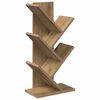 vidaXL Tr&auml; Bokhylla 4-Tier 30 x 18 x 60 cm Konstruerat tr&auml; Artisan-ek