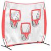 vidaXL Basebolln&auml;t f&ouml;r tr&auml;ning Svart 214,5 x 89,5 x 181 cm Polyester