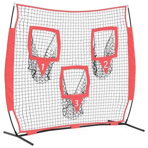vidaXL Basebolln&auml;t f&ouml;r tr&auml;ning Svart 214,5 x 89,5 x 181 cm Polyester