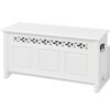 vidaXL F&ouml;rvaringsb&auml;nk barockstil MDF vit