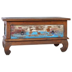 vidaXL Soffbord 80x50x40 cm &aring;tervunnen teak