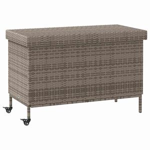 vidaXL Dynbox p&aring; hjul gr&aring; 110x55x73 cm konstrottning
