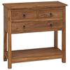vidaXL Sideboard Naturlig 79 x 35 x 80 cm Massivt teaktr&auml;