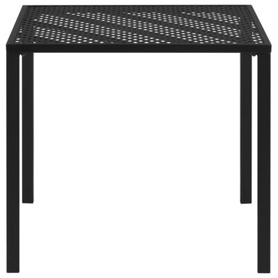vidaXL Trädgårdsbord svart 80x80x72 cm stål