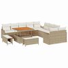 vidaXL Tr&auml;dg&aring;rdsoffset 13 pcs Beige konstrotting