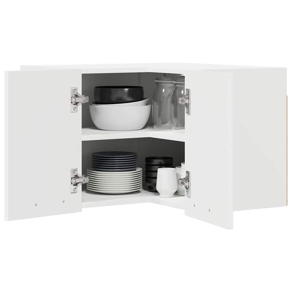 vidaXL H&auml;ngande sk&aring;p med lagring Vit 57 x 57 x 40 cm Konstruerat tr&auml;