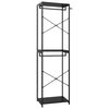 vidaXL Garderob svart 60x40x213 cm metall och sp&aring;nskiva
