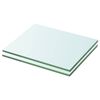 vidaXL Hyllplan 2 st glas genomskinlig 20x20 cm
