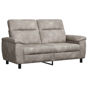 vidaXL Soffa Ljusgr&aring; 178 x 90 x 95 cm Faux Mockal&auml;der