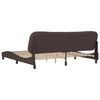 vidaXL Bed Frame without Mattress "Hvar" Dark Brown 200x200 cm Fabric