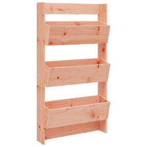 vidaXL Odlingsl&aring;da f&ouml;r v&auml;gg 3 niv&aring;er 60x18,5x110 cm massivt douglastr&auml;