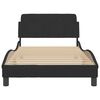 vidaXL Bed Frame "Dover" Black 100x200 cm Velvet