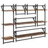 vidaXL V&auml;gghyllset 6 pcs Gammalt tr&auml; 100 x 25 x 30 cm Konstruerat tr&auml;