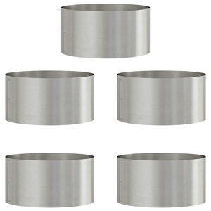vidaXL Krukring 5 st Silver 40 x 40 x 20 cm Rostfritt st&aring;l