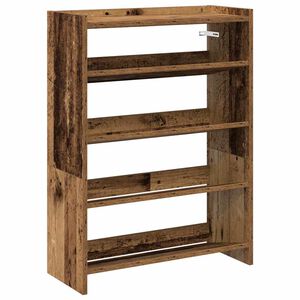 vidaXL Skohylla &aring;ldrat tr&auml; 60x25x81 cm konstruerat tr&auml;