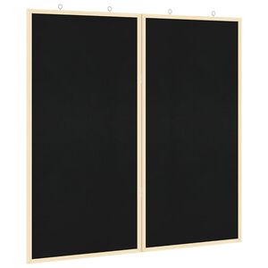 vidaXL Oannonserad tavla Svart 80 x 80 x 1.4 cm Massiv furu