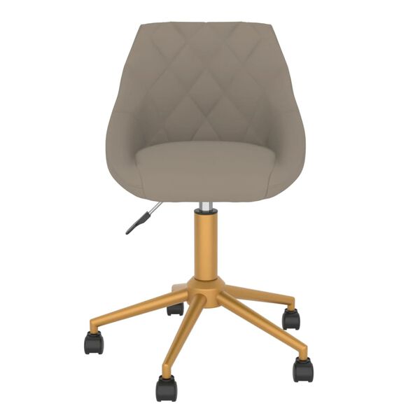 vidaXL Snurrbara matstolar 6 st ljusgr&aring; sammet