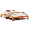 vidaXL S&auml;ngram utan madrass vaxbrun 120x200 cm massiv furu