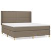 vidaXL Rams&auml;ng med madrass taupe 180x200 cm tyg