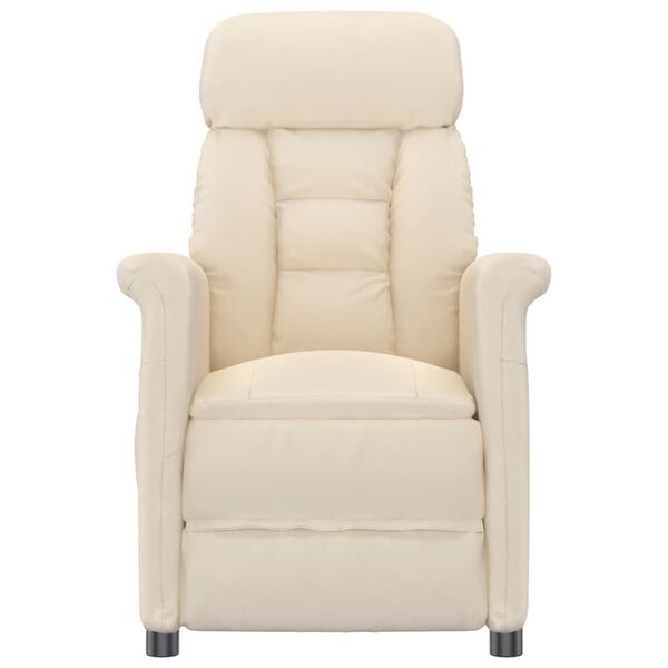 vidaXL Massagef&aring;t&ouml;lj beige mikrofibertyg