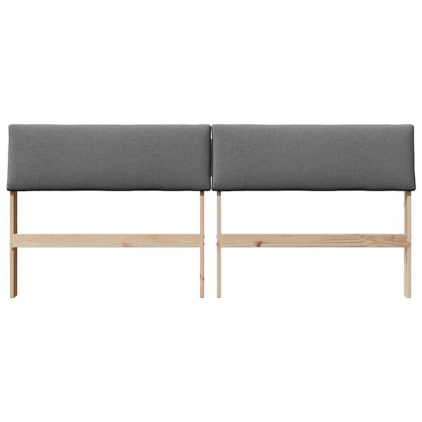 vidaXL Kl&auml;dd s&auml;nggavel M&ouml;rkgr&aring; 200 cm Massiv furu