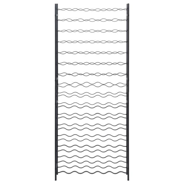 vidaXL Vinställ för 96 flaskor svart järn