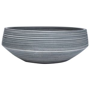 vidaXL Handfat gr&aring; rund &Phi;41x14 cm keramik