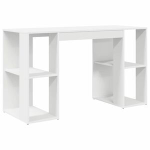 vidaXL Skrivbord Vit Konstruerat tr&auml; 130 x 50,5 x 75 cm