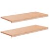 vidaXL F&ouml;nsterbr&auml;dor 2 st Naturlig 90 x 40 x 2 cm Massivt boktr&auml;