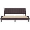 vidaXL Bed Frame without Mattress "Hanko" Dark Brown 180x200cm Fabric