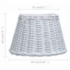 vidaXL Lampskärm korg 30x20 cm vit