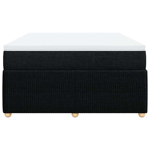 vidaXL Rams&auml;ng med madrass svart 160x200 cm tyg